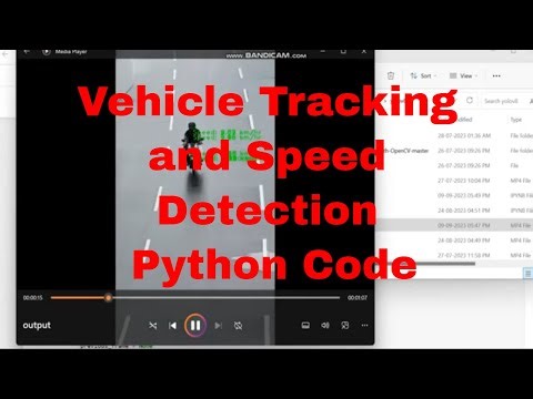 vehicle detection counting and speed detection using Python / Python vehicle and speed detection