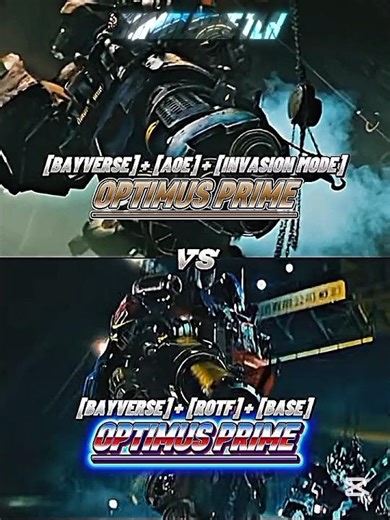 Optimus Prime Invasion Mode (Aoe) Bay vs Optimus Prime Base (Rotf) Bay & Arcee Base (S1/S3) P-Verse