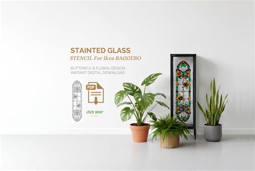 Stained Glass Stencil for BAGGEBO Ikea - Etsy