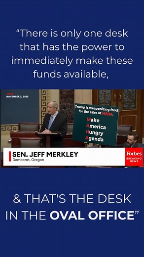 Senator Merkley just said what everyone in Salem already knows: the power to restore WIC, school meals, and food aid sits at one desk — the one in the Oval Office. This shutdown isn’t governance, it’s cruelty. | Salem Community Oregonizers
