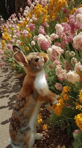 Caught by Accident: Rabbit Standing on Hind Legs!