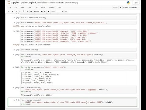 Creating A Database Using Python SQLite3 And Running Queries