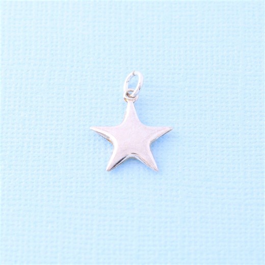 Sterling Silver Star Charm, Charm Bracelet, Charm Necklace - Etsy