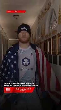 Justin Gaethje's White House walkout before a storybook finish