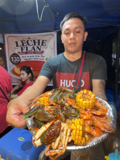 Mixed Seafoods 129 pesos lang may rice ng kasama solid nito. #macbangersadventures #mukbang #streetfood #foodtrip #seafoods