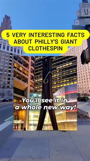 Find In Philly on Instagram: "FOUND: 5 Facts About Philly's Giant Clothespin 🔹️You are welcome to share this post. To save for later, tap the bookmark symbol to the above right🔹️ Do you know these facts? What else should we know about the clothespin? 📍Centre Square 1500 Market Street 📢 Coming Soon: Use our profile link to receive emails, including our free newsletter and area discounts. . . . . . . . . . . . . . #explorephilly #explore215 #discoverphl #phillyunknown #visitphilly #whyilovephi