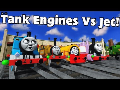 Roblox Locos Online: Jet vs Tank Engines! (Jeremy Crashes into Tidmouth Sheds!)