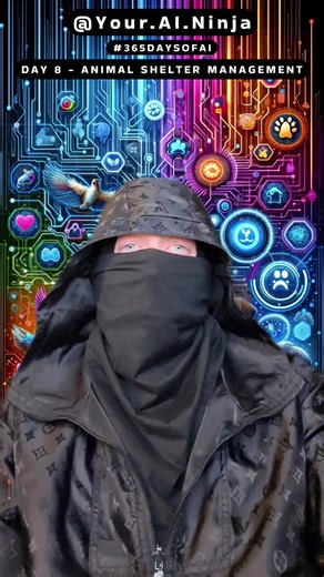 🎥👋 Welcome to Day 8 of our 365 Days of AI Challenge! Today, we’re exploring the compassionate world of animal rescue and shelter management. 🐶🏥 • 👨‍💻 Join me, your.ai.ninja, as we explore how artificial intelligence is transforming care for our furry friends across the globe. 🌍 🐾 • 🔍 Discover how smart adoption systems and health monitoring are revolutionising animal welfare. 🧠💡 • 🚀 AI not only improves the lives of pets but also supports shelters in providing optimal care. 🐱❤️ • 🌟