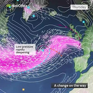 A powerful Jet Stream will develop above the North Atlantic this week, with perhaps the strongest winds of the winter so far 🌬️ This means a return to wet and windy conditions in the UK by Friday with some disruptive weather likely. Keep up to date with the forecast. | Met Office