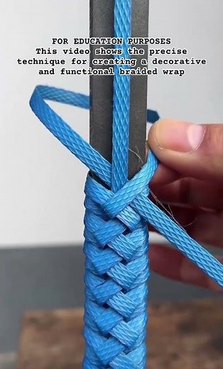 Braid a Custom Handle Wrap #Paracord #HandleWrap #KnotTying #Weaving #shorts #crsfts