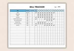 Editable Bill Payment Tracker | Printable Expense Log, Checklist & Yearly Budget Planner | PDF Finance Organizer | Digital Download - Etsy