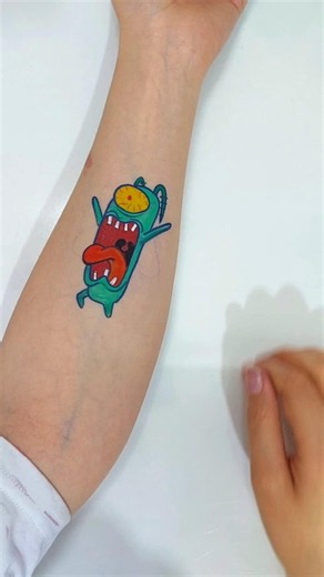 🦠 I Drew Plankton on My Hand… Then Erased Him! 😱