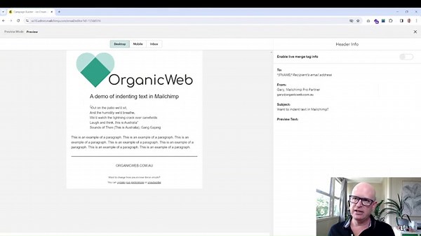 Mailchimp - How to Indent Text 💯