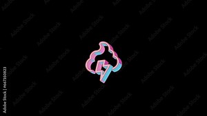 Bright poo storm icon is jumping merrily. Retro style. Alpha channel black. Looped from frame 120 to 240, Alpha BW at the end