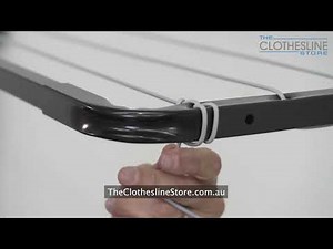 How to Tie Off the Line Air Dry Twin Folding Frame Clothesline