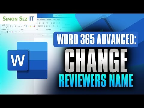 How to Change Reviewers Name | Microsoft Word 365 Advanced Tips and Tricks