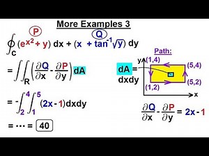 Calculus 3: Green's Theorem (17 of 21) More Examples 3
