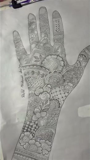 new short✨paper pen mehandi design and front hand mehandi design and full hand mehandi design