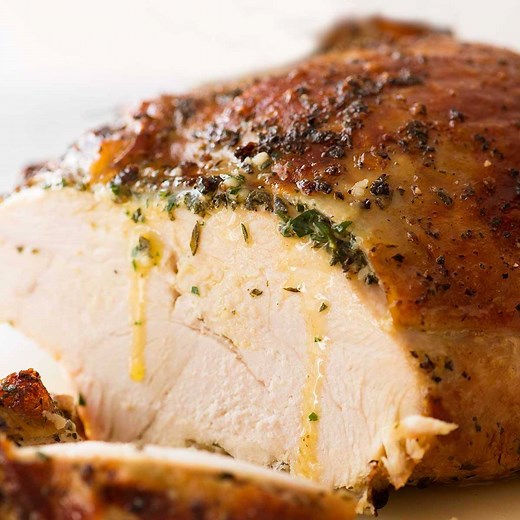 A show stopper that’s bursting with buttery garlic-herb flavours 🤤 https://www.recipetineats.com/garlic-herb-slow-cooker-turkey-breast/ | RecipeTin