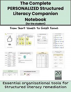 The Complete Personalized Structured Literacy Notebook (Student)