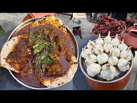 राजा महाराजाओ की City Jaipur main 30KG Handi Laal Maas bulk Making | jaipur food tour