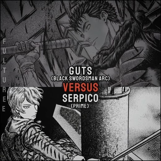 guts (black swordsman arc) vs serpico #berserk