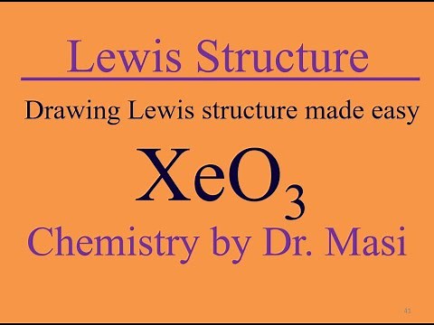 How to Draw a Lewis Structure for XeO3 xenon trioxide?