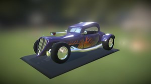 Hot-Rod cartoon car - 3D model by rdmdanimation