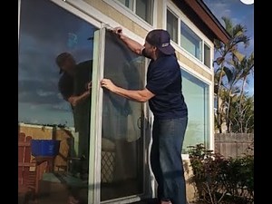 Rescreening a sliding door $50- How to fix screen door mesh.