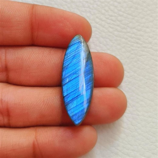 Electric Blue Fire Flash Labradorite Marquise Cabochon for Jewelry Making (31x10x6 MM) - Etsy