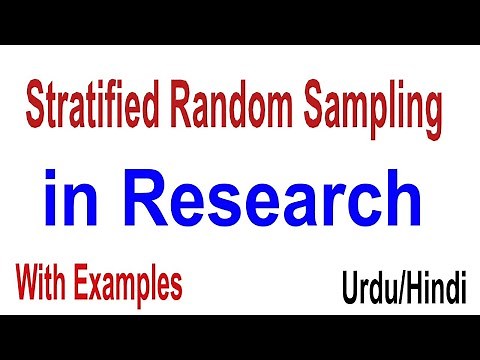 Stratified Random Sampling | Example of Stratified Random Sampling | Research Methods | Urdu/Hindi