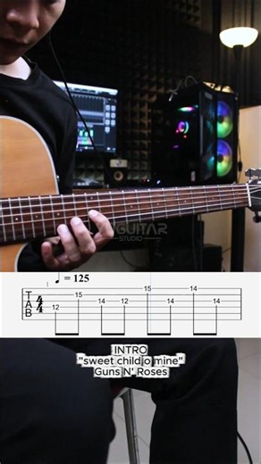 Sweet Child O Mine Intro - Guns N' Roses Tutorial + Tab #sweetchildomine #gunsnroses #guitarlesson
