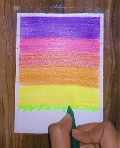 Plastic crayons drawing easy scenery #shorts #ytshorts #mansikaushal #plasticcrayons #scenery #art
