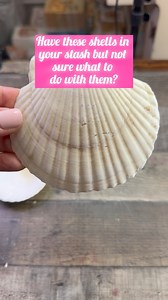 I had a bunch of these Large Clam Shells leftover from CRAFTcation last year and finally put them to good use! This is a THREE-Fer!! Let me know which one is your fave! #seashells #coastalvibes #coastaldecor | Manda Panda Projects