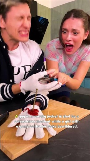 Nail in the Hand Prank! 😱😂 #Shorts