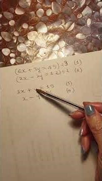 Simultaneous Equations (Foundation 3)