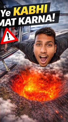 Volcano Dive 😱 Ye Galti Mat Karna! || #youtubeshorts #youtube #shorts #extremestunts #viral