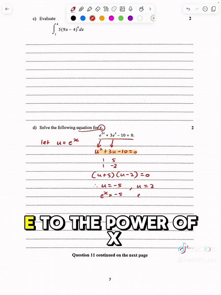 Solving Exponential Equations & Finding Mistakes in HSC Maths | StudyTok