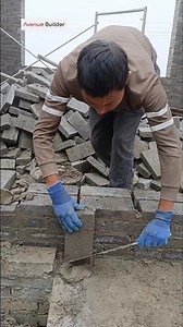Laying solid brick wall process