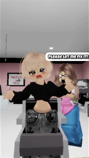 She Had A BAD HAIR DAY..😭✂️| #roblox #trending #shortsfeed #funny #brookhaven #viral #shorts
