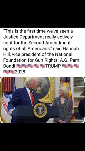 61K views · 5.2K reactions | “This is the first time we’ve seen a Justice Department really actively fight for the Second Amendment rights of all Americans," said Hannah Hill, vice president of the National Foundation for Gun Rights. A.G. Pam Bondi TRUMP 2028 | Teens for America First | Facebook