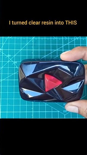 Turning Clear Resin Into a Ruby Play Button 💎