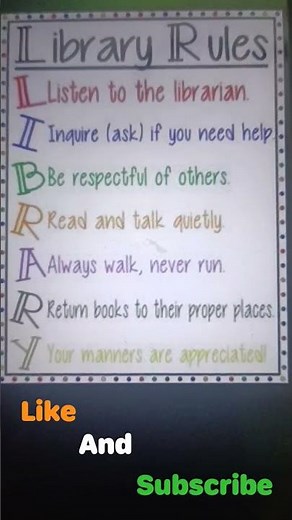 rules of library🏫📚