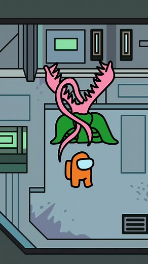 Creepy Among Us Alien Animation: Disturbing and Spooky Loop