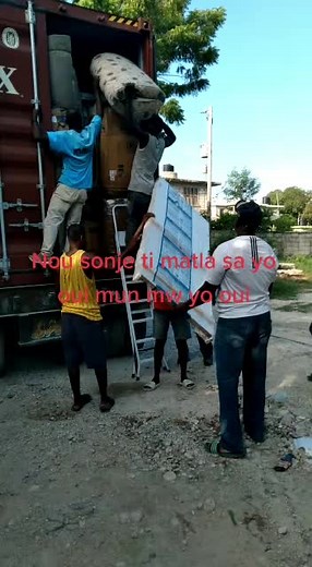 Loading a Bulky Mattress from a Shipping Container