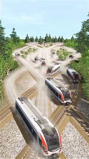 Trains Crossing at Rail Junction #85 | Trainz Railroad Simulator 2019