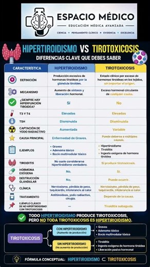 HIPERTIROIDISMO Y TIROTOXICOSIS #endocrinologia #anatomiafacil #fisiologia #fisiopatologia