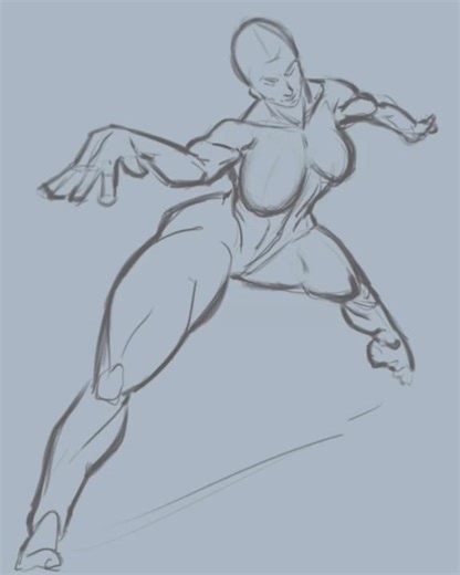 digital sketch practice timelapse dynamic pose #artist #digitalart #timelapse