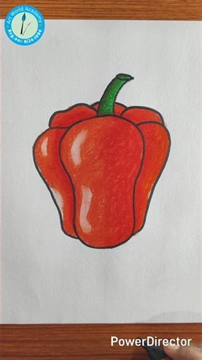 how to draw red capsicum #shorts #shortvideo #art