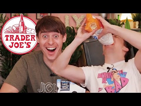 Brits Try TRADER JOE’S Snacks for the First Time!?